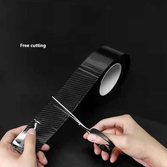 Rulou Carbon 5D Pentru Mașină 10 Cm Lățime 5 M Lungime Impermeabil Reutilizabil Autocolant Negru