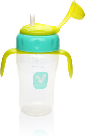 Cangaroo Educational Sippy Cup Plastic with Handles Blue for 6m+m+ 270ml