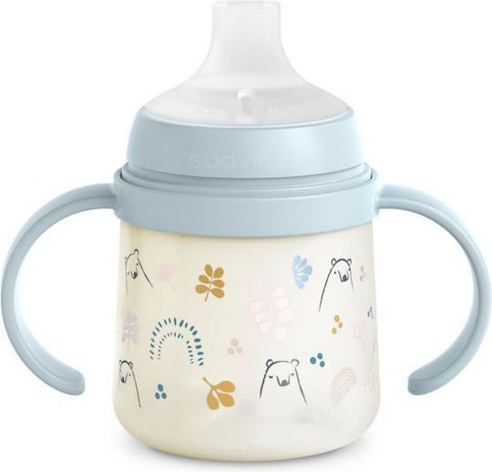 Suavinex Educational Sippy Cup Plastic with Handles Green BEAR Green for 6m+m+ 150ml