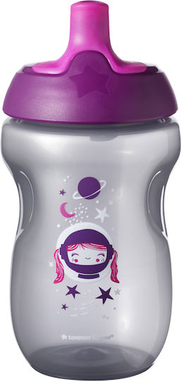 Tommee Tippee Sport Cup Educational Sippy Cup Plastic Pink for 12m+m+ 300ml