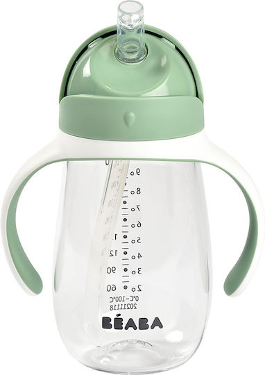 Beaba Educational Sippy Cup Plastic with Handles Green for 8m+m+ 300ml