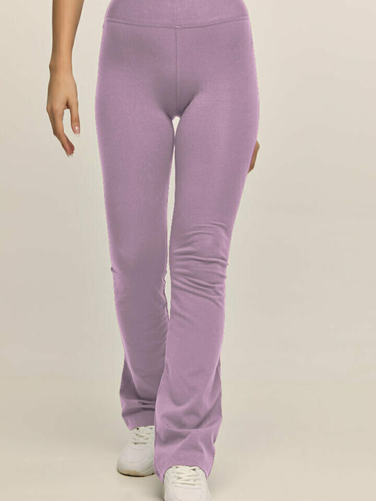 Jazz High Waist Sweatpants Flared Lilac