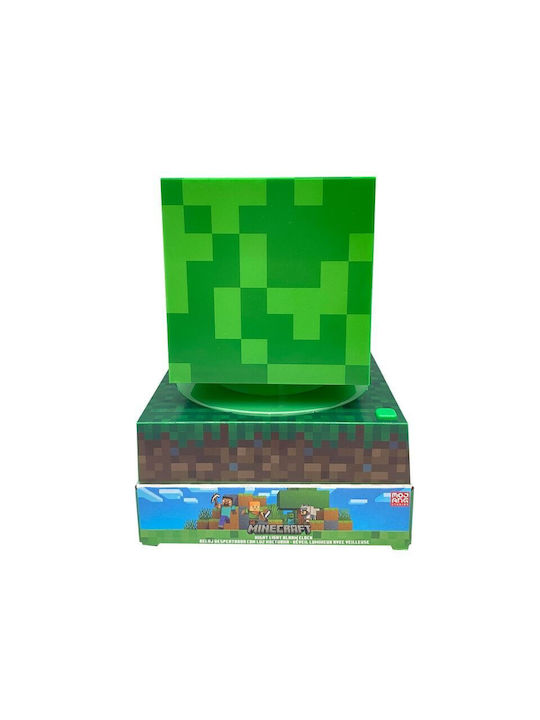Kids Licensing Επιτραπέζιο Ρολόι Minecraft Πράσινο