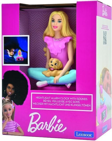 Lexibook Επιτραπέζιο Ρολόι Barbie Ροζ