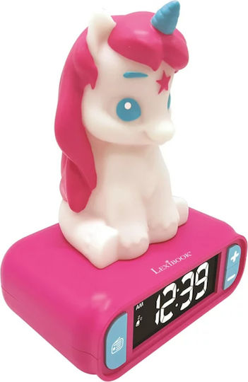 Lexibook Επιτραπέζιο Ρολόι Unicorn Ροζ