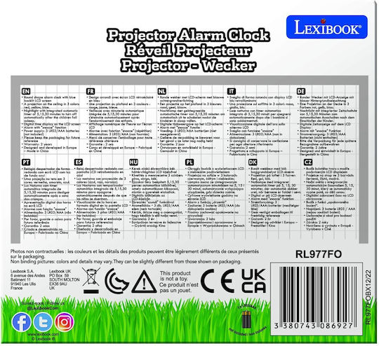 Lexibook Επιτραπέζιο Ρολόι Λευκό