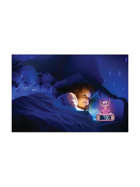 Desktop Clock Disney Stitch Angel 3D with Night Light RL800D1