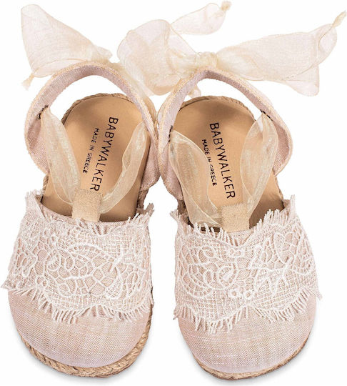 Babywalker White Baptism Fabric Espadrilles