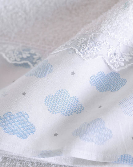Rythmos Set Pătură Pentru Copii Single Cu Față De Pernă Cloudy Albastră 160x240cm