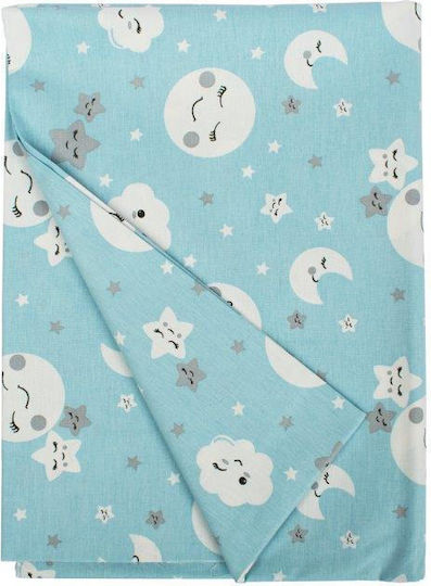 Dimcol Sheet Set Single Cotton Smile 81 Blue 160x240cm 2pcs