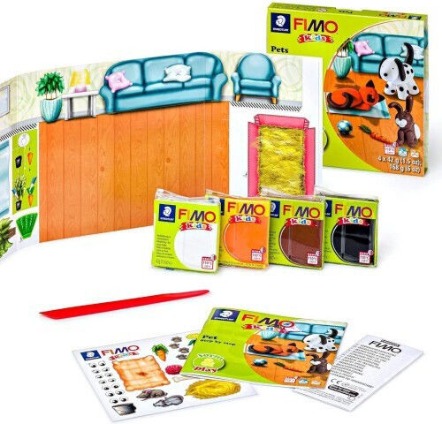 Staedtler Fimo Pet Argilă Modelatoare Polimerică Pentru Copii Module Multicolore 168gr