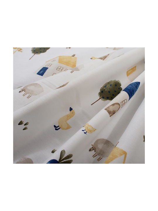 Dimcol Sheet Set Single Cotton White 160x240cm 3pcs