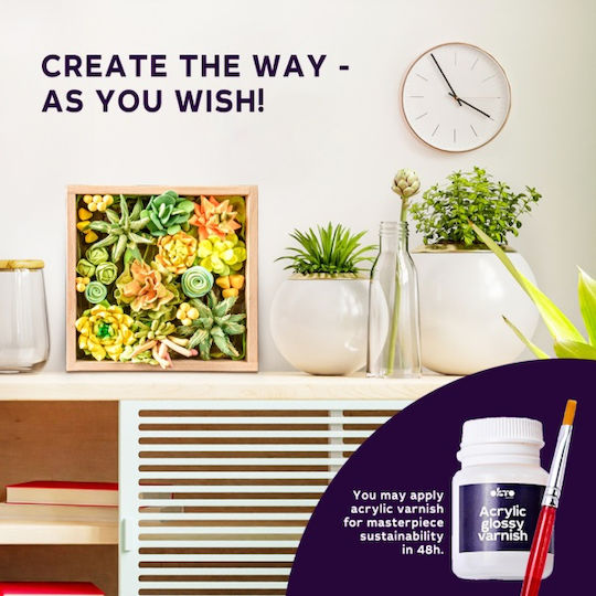 Diy Creative Wood & Craft Clay Construction Set Suculente Energie