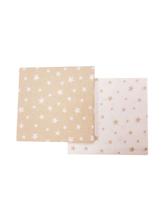 Beboulino Kids Sheets Set Single Stars Beige 100x210cm