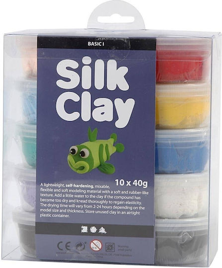 Creativ Company Silk Πολυμερικός Πηλός Σετ Πολύχρωμος 400gr