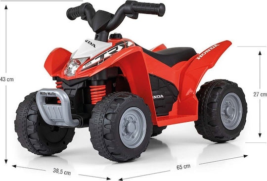 Детска мотоциклет Лицензиран Honda Електрическо 6 волта Червен