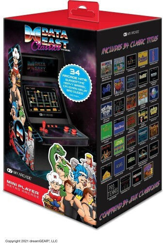 My Arcade Mini Data East Arcade Console Retrogaming Portable Black