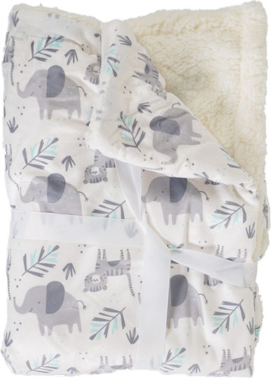Cangaroo Κουβέρτα Αγκαλιάς & Λίκνου Shaggy Fleece Γκρι dark grey 75x105εκ.