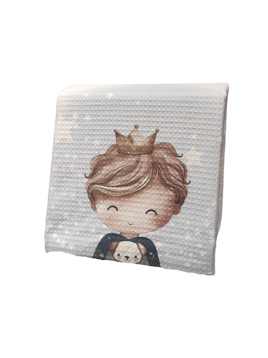 Nima Blanket Cot Little King Waffle White 110x140cm
