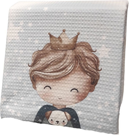 Nima Κουβέρτα Κούνιας Little King Πικέ Λευκή 110x140εκ.
