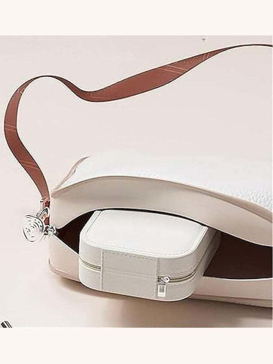 Organizator Cosmetice Cu Separatoare Alb 16.5x11.5x6cm