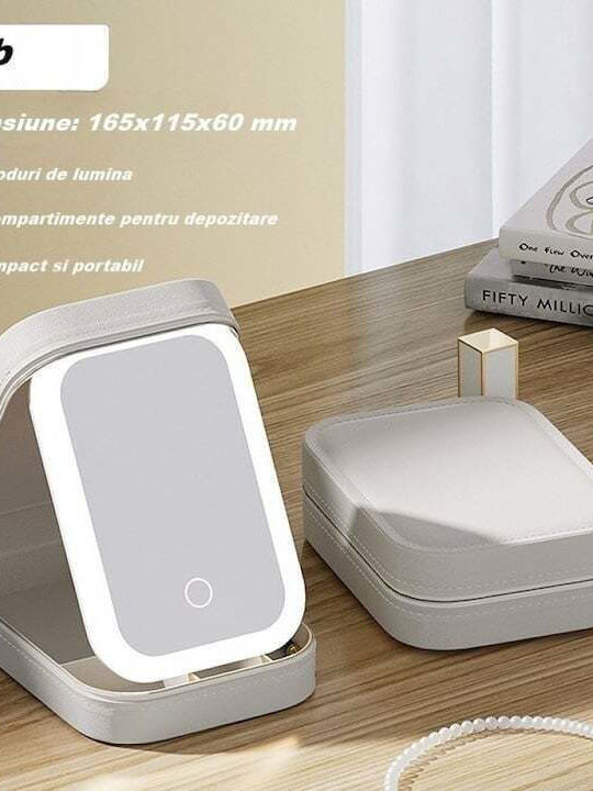 Organizator Cosmetice Cu Separatoare Alb 16.5x11.5x6cm
