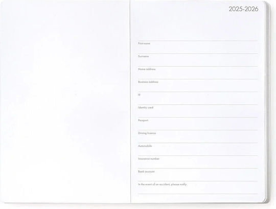 Legami Diary 2025-2026 16 Months Weekly 12x18 Cm Medium Weekly Diary Magic New Beginning Ag2616064