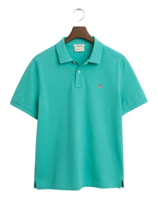Polo Herrenbluse Kurzarm Tropic Blau