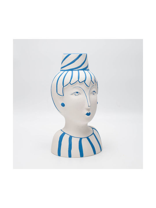 Decorative Vase White 14x13.8x25.6cm