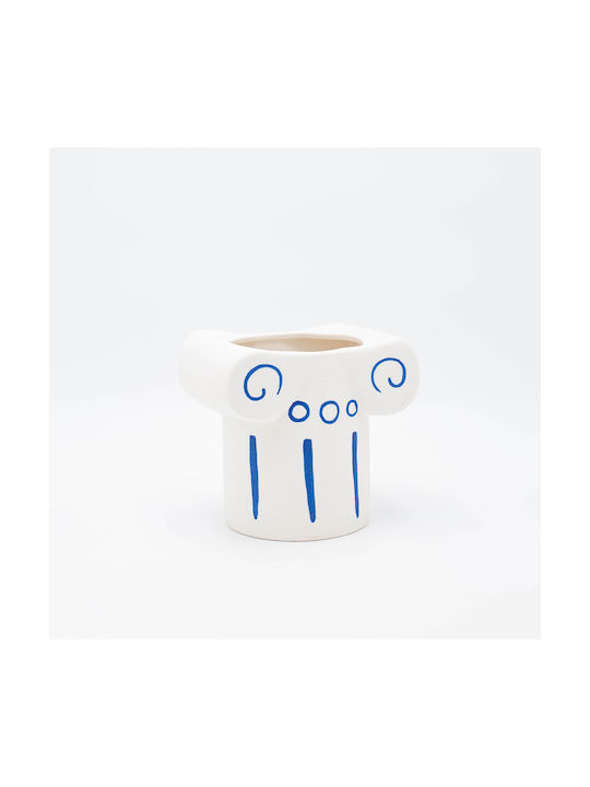 Decorative Vase White 14.6x11.6x17cm