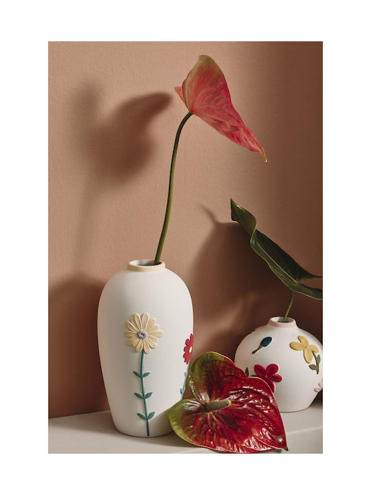 Bizzotto Decorative Vase White 14.5x15.8cm