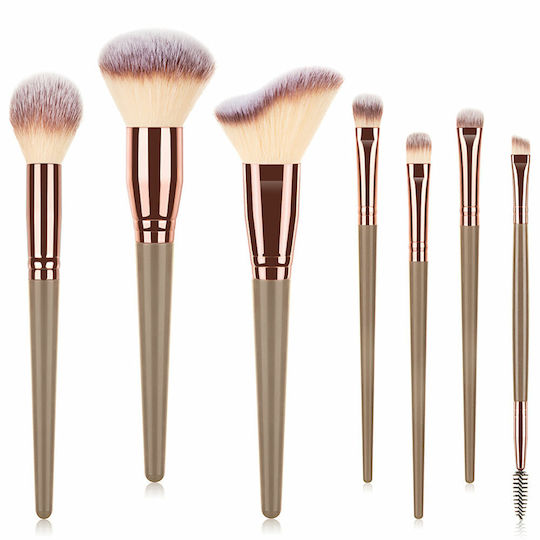 7 Πινέλα Μακιγιάζ Beautyware Καφέ