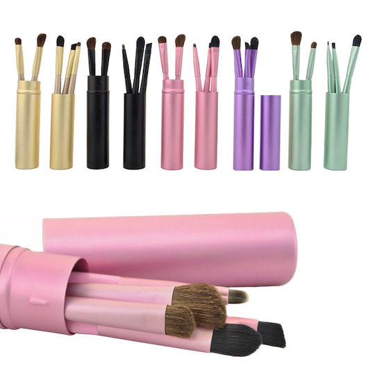 5 Πινέλα Μακιγίαζ Θήκη Beautyware Χρυσό