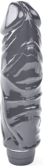 Vibrator Realist Penis Gras Negru 8.7''
