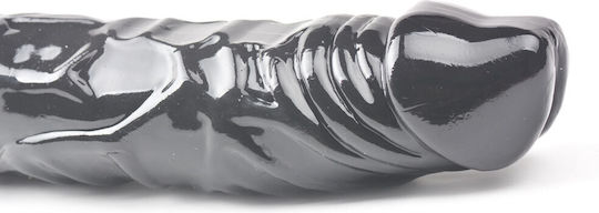 Vibrator Realist Penis Gras Negru 8.7''