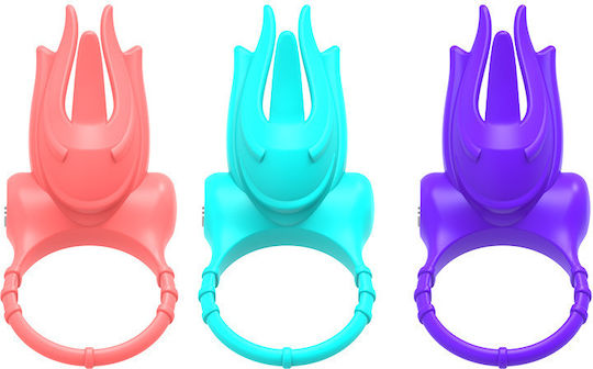 Vibe Ring Silicone Δαχτυλίδι Στύσης Δόνηση Πορτοκαλι