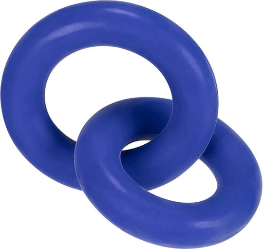 Hünkyjunk Cock & Ball Rings Duo-linked Cobalt