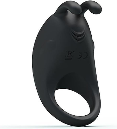 Latetobed Hophop Vibrierendes USB Silikon Penisring Schwarz