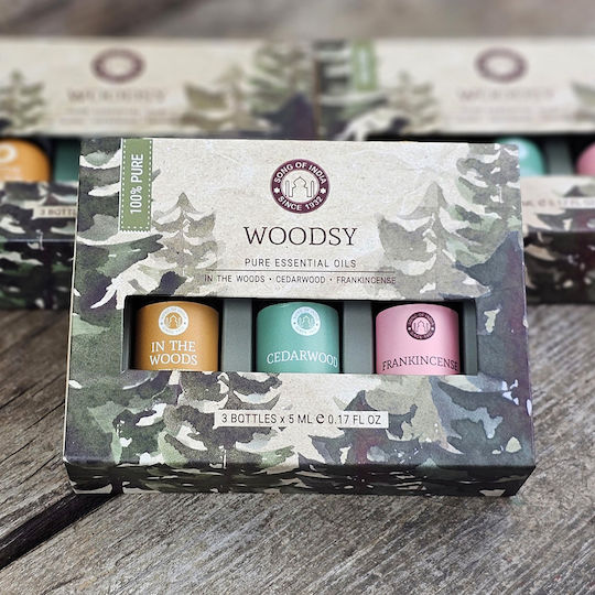 Aromatherapy Gift Set Woodsy Pure Essential Oil Σετ 3 Αιθέρια Έλαια 5ml