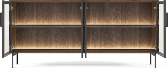 Sideboard Lumi Wooden Walnut 181x39x82cm