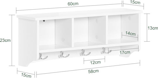 SoBuy Ξύλινη 8 Θέσεων 61x15x23cm