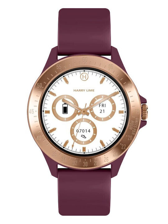 Harry Lime Ha07-2016 Mode Smartwatch Burgundisches Gummiband