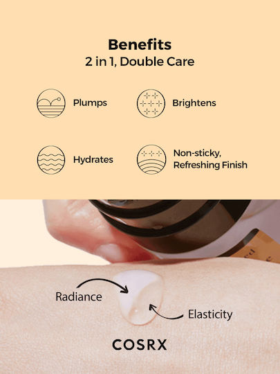 Cosrx Advanced Snail Radiance Dual Ενυδατικό & Αντιγηραντικό Essence Προσώπου με Έκκριμα Σαλιγκαριού & Νιασιναμίδη για Λάμψη 80ml