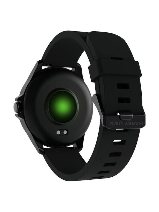 Harry Lime Ha07-2002 Mode Damenuhr Schwarz Gummi Armband