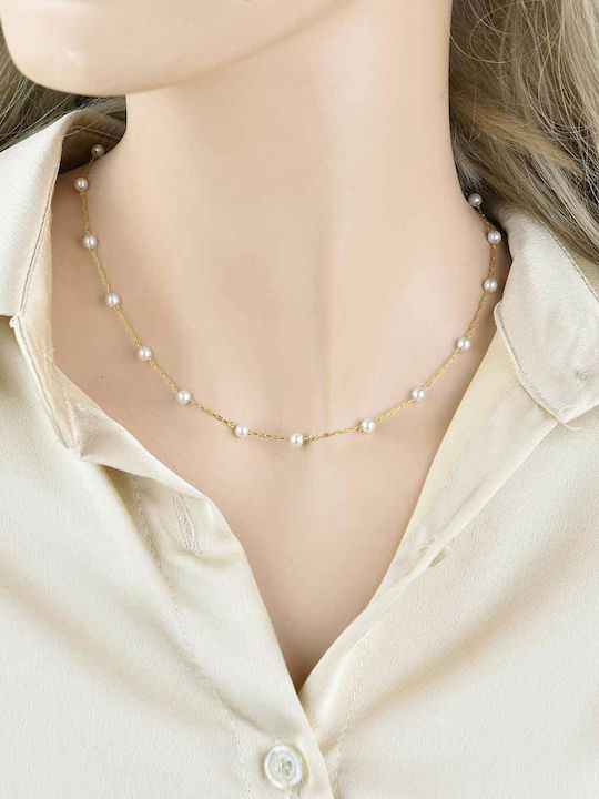 Aurore Chain Gold 4mm Stainless Steel Necklace 316l 45 Cm