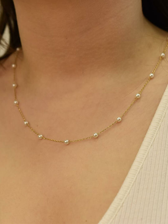 Aurore Halskette Gold 4mm Edelstahl Stahl 316l 55 cm