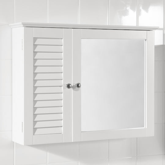 SoBuy Ντουλάπι Μπάνιου 65x49x15cm Λευκό