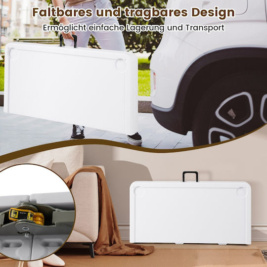 Plastic Garden & Terrace Table for Small Outdoor Spaces Foldable with Metal Frame Brown 90x90x74cm