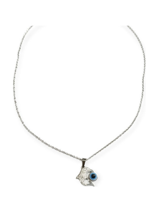 Halskette Delfin Strass Mataki