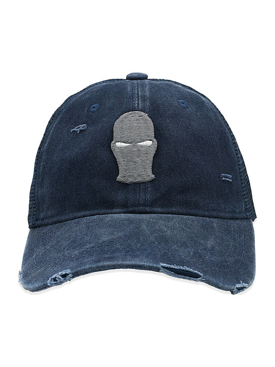 Ghetto Marineblaue 3D-Maske Gewaschene Kappen 6-Panel Ghetto Marineblaue 3D-Maske Gewaschene Kappen 6-Panel
